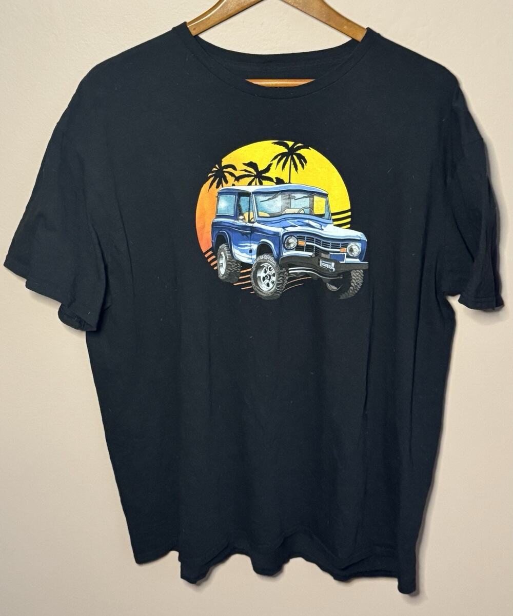 Hybrid Apparel Bronco 2XL Cotton Black T Shirt